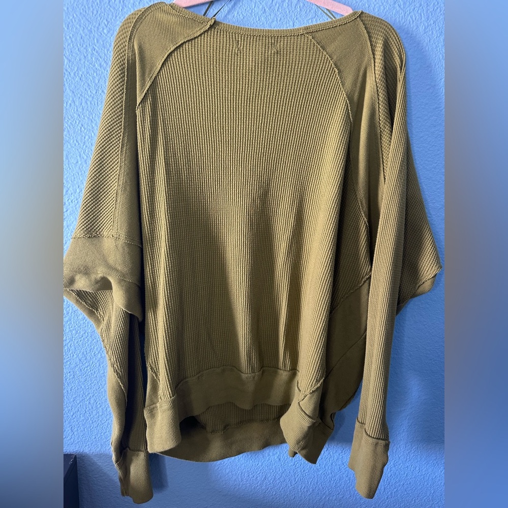 Free People Santa Clara Thermal Olive Green - Picture 2 of 4
